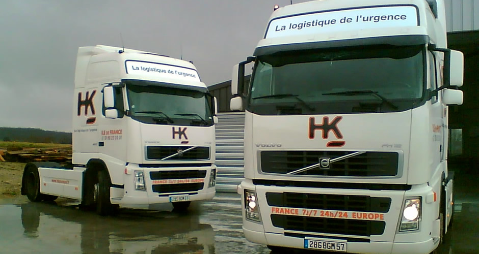 camion transporteur blanc hk courses