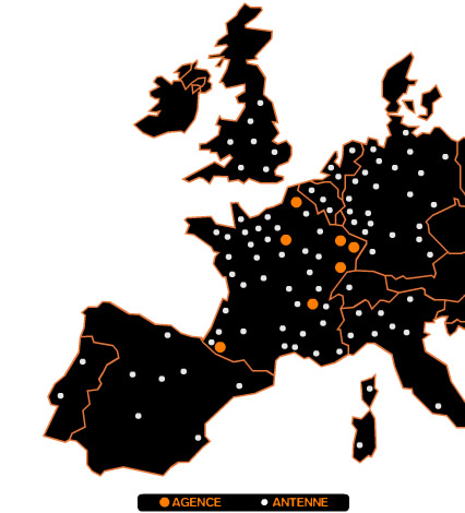 carte des agences hk courses en europe
